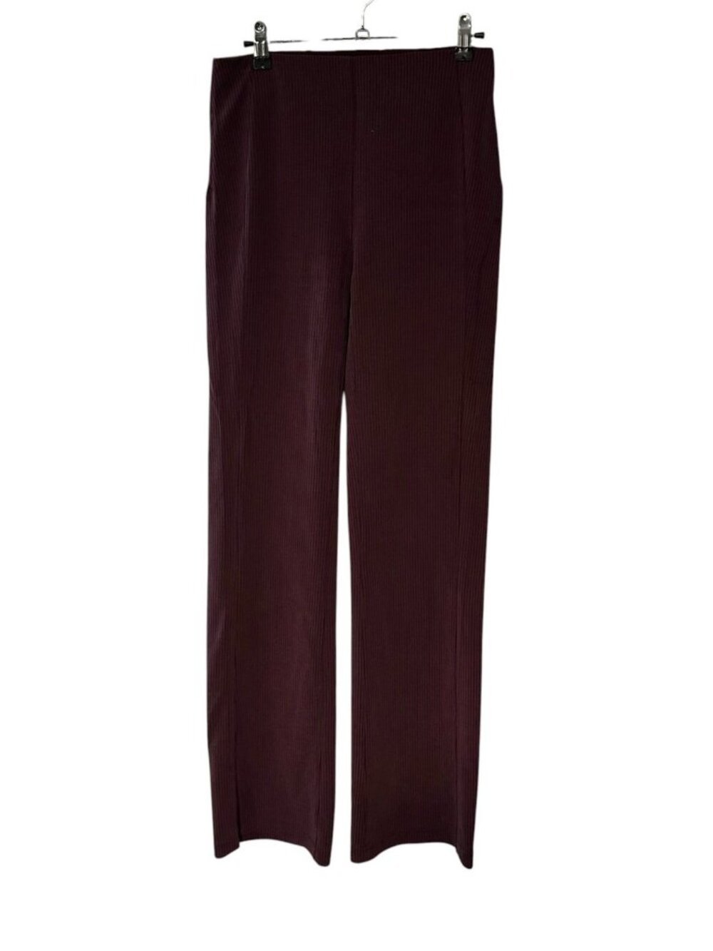 Lululemon Pants High Rise Ribbed Straight Yoga Athletic LW5GVKS Size 6 Burgundy